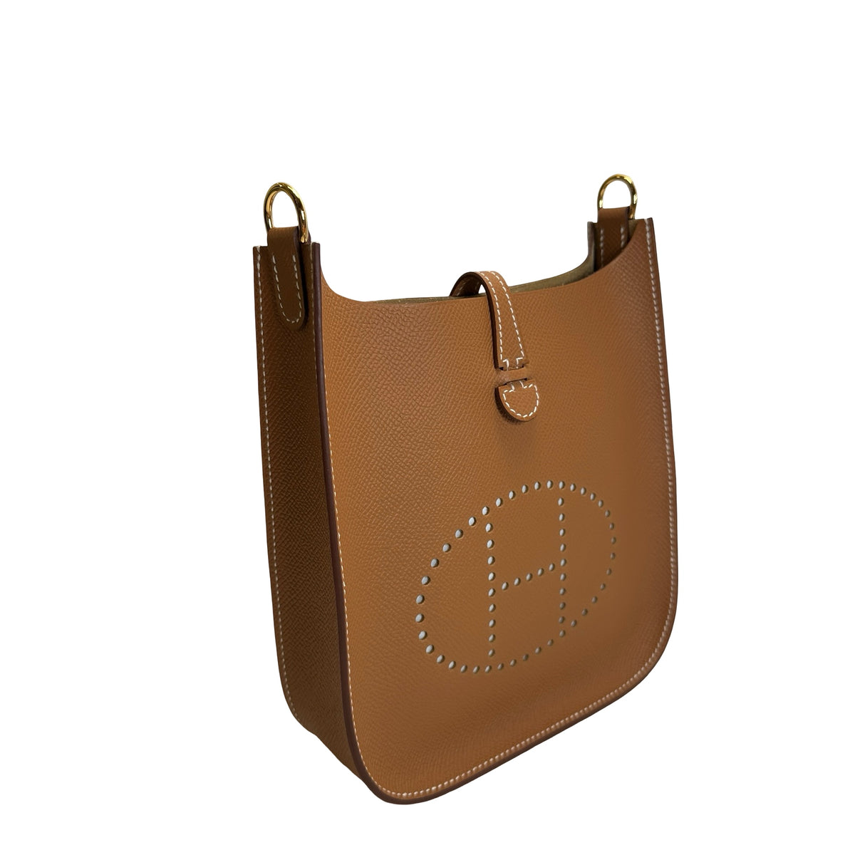 Brand New HERMES Clemence Evelyne Crossbody Bag Gold