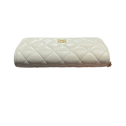 Chanel Mini WOC With Gold Ball White GHW