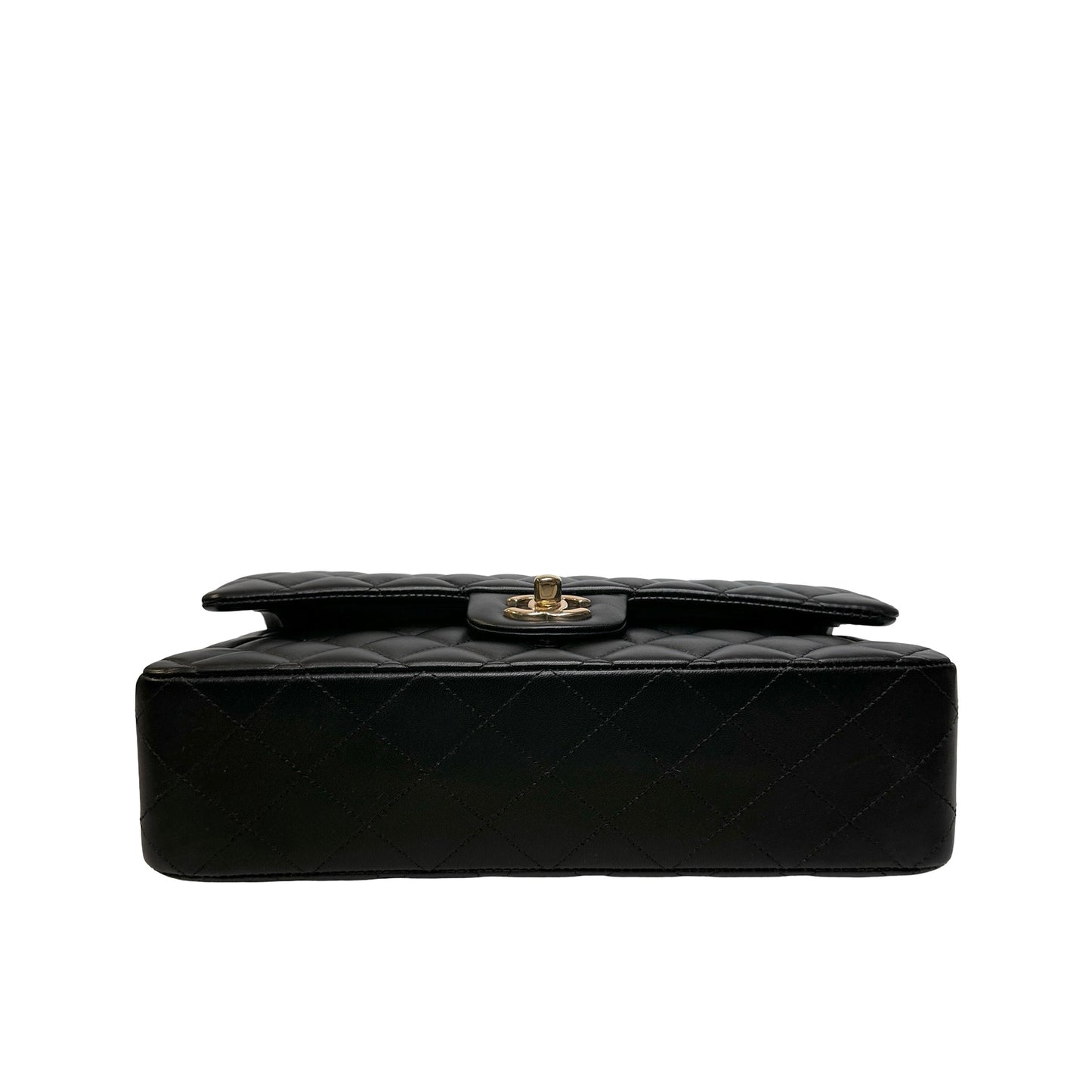 Used CHANEL Lambskin CF 25 Clambskin Chain Shoulder Bag Black