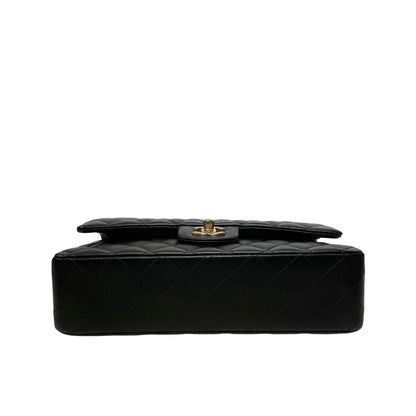 Used CHANEL Lambskin CF 25 Clambskin Chain Shoulder Bag Black