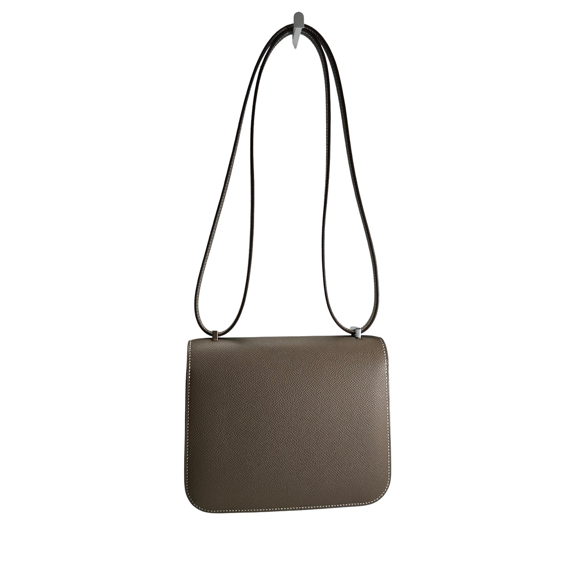 Brand New HERMES Epsom Mini Constance Shoulder Bag Etoupe PHW