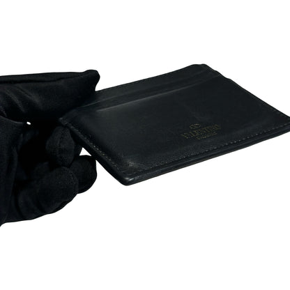 Used VALENTINO Card Holder Card Holder Black GHW