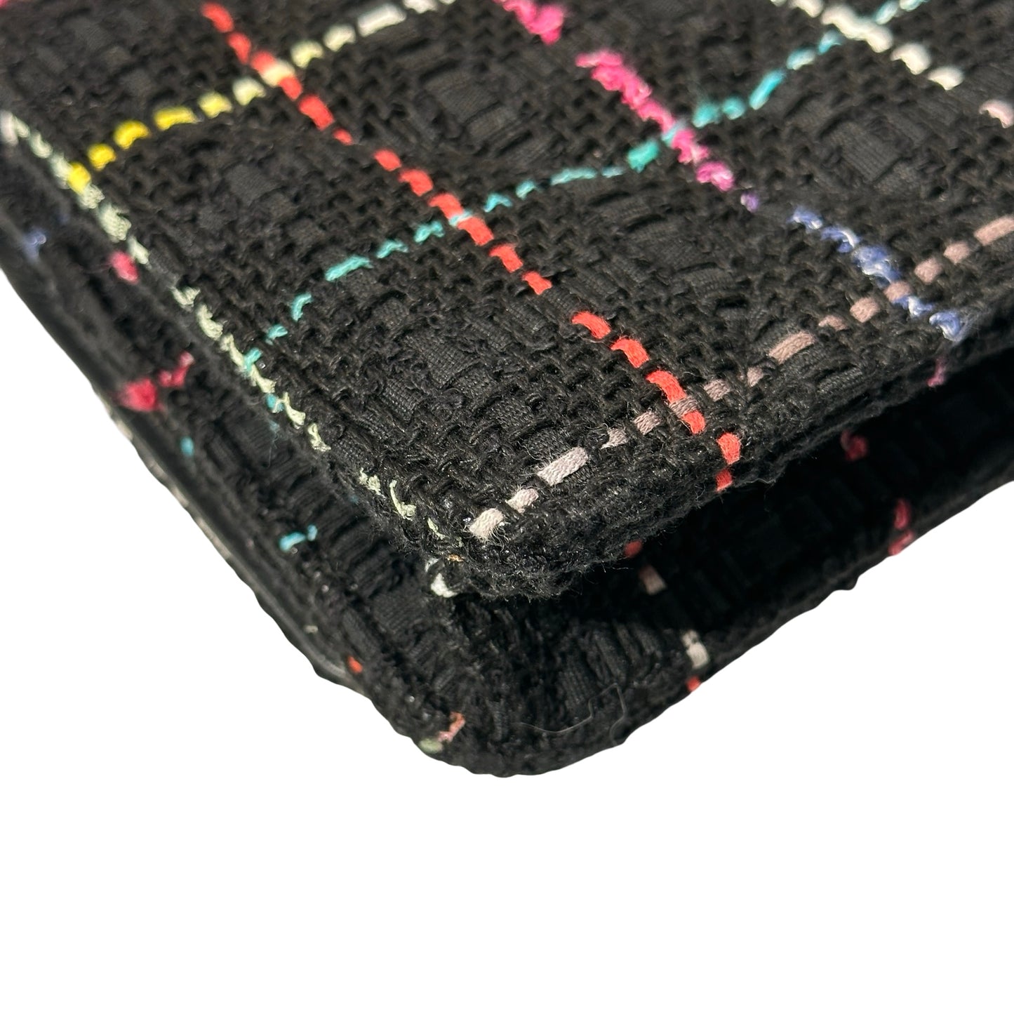 Unused CHANEL 19 Tweed Chain Shoulder Bag Black GHW