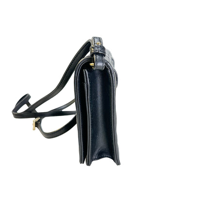 Used DIOR Cannage Lady Dior Crossbody Bag Black GHW