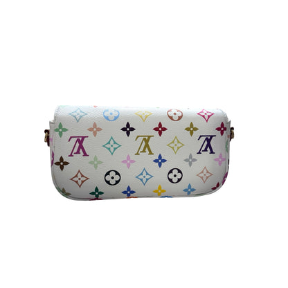 Used LOUIS VUITTON Ivy Clutch White Multicolor GHW