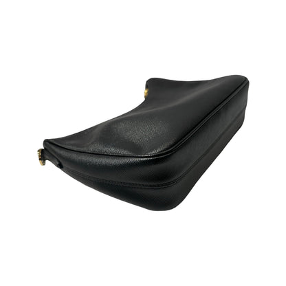 Used PRADA Calfskin Leather 3-in-1 Shoulder Bag GHW Black