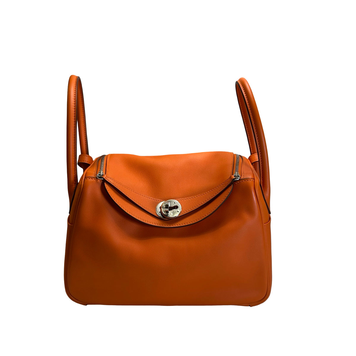 Used HERMES Lindy 26 Crossbody Bag Orange