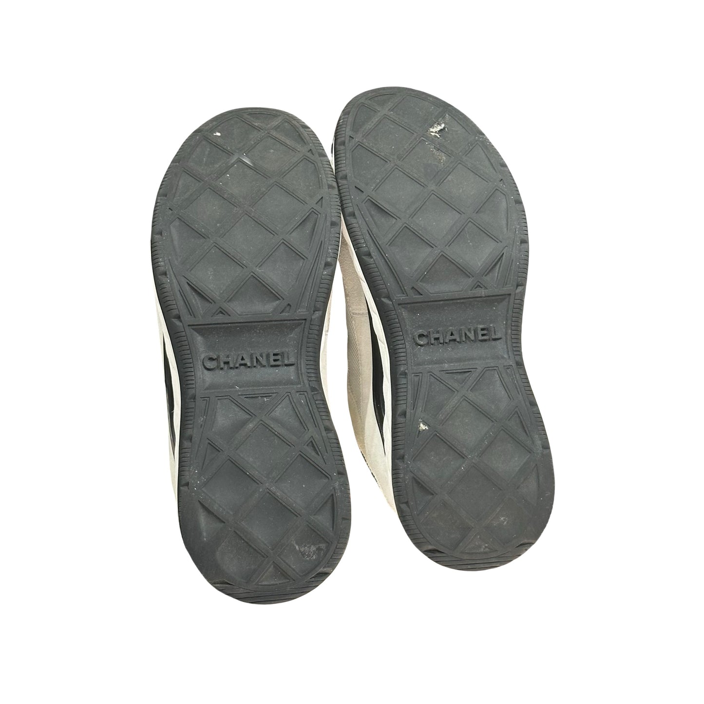 Used CHANEL Sneakers Shoes Black White