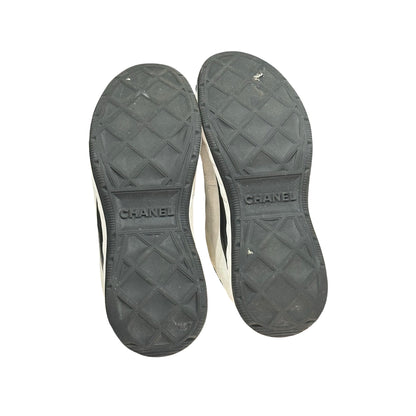 Used CHANEL Sneakers Shoes Black White