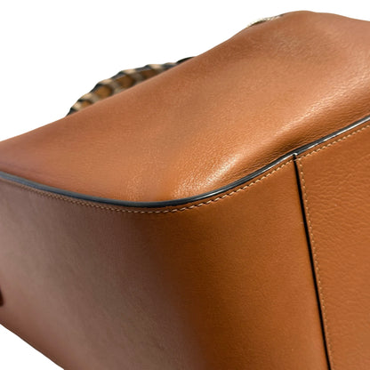 Used LOEWE Leather Hammock Shoulder Bag Tan
