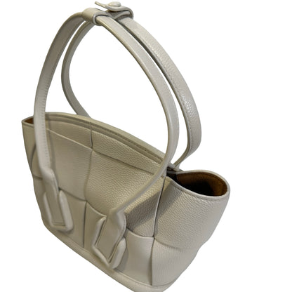 Used BOTTEGA VENETA Intrecciato Arco Handbag White