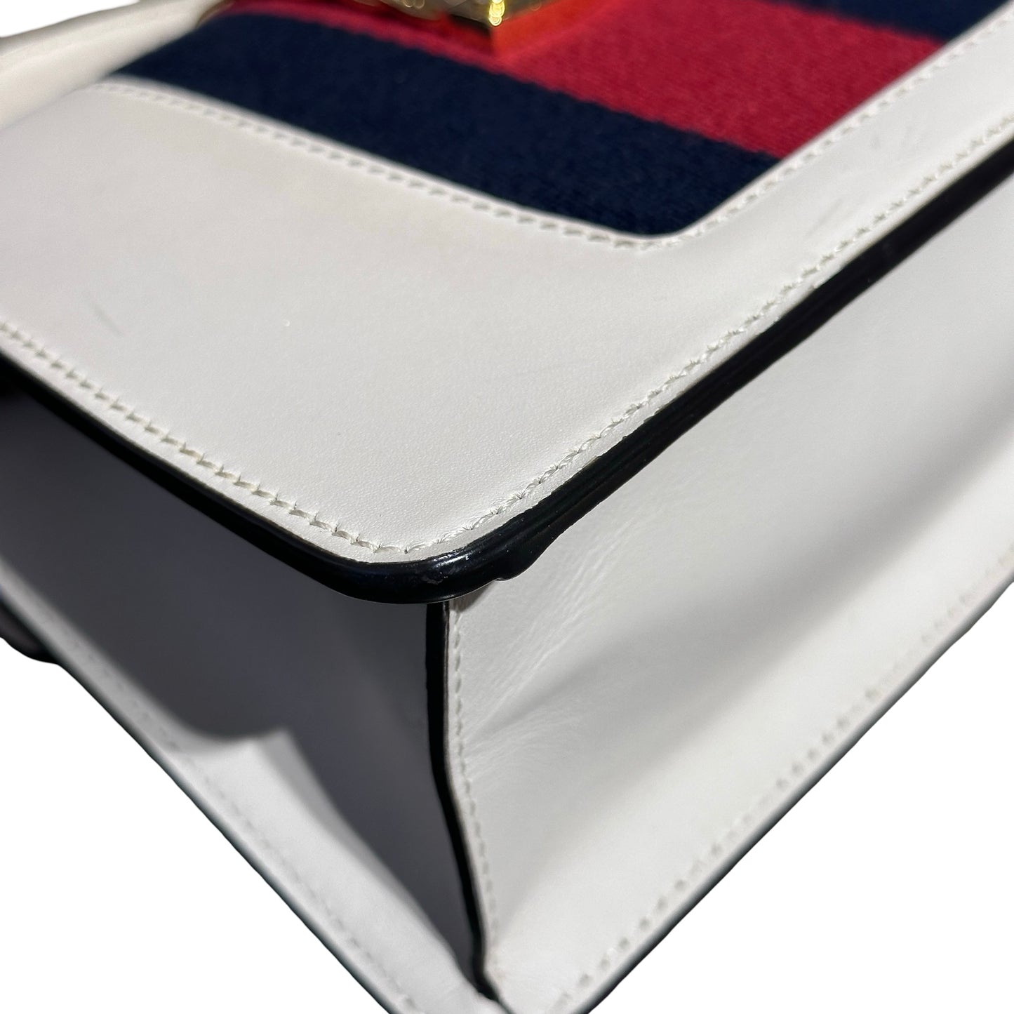 Used GUCCI Cross Body Bag White GHW
