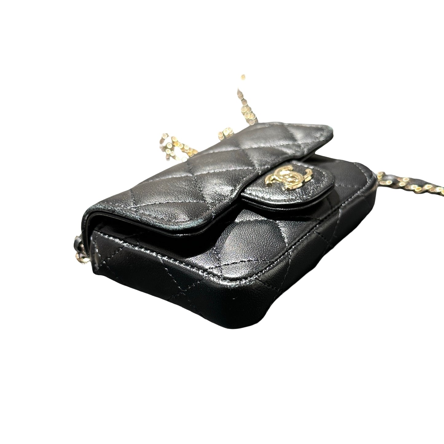 Used CHANEL Mini Bag Black GHW