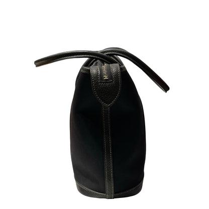 Used HERMÈS Toile Zip Garden Party PM Tote Bag Black PHW