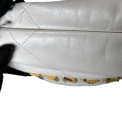 Chanel Quilted Calfskin Chanel 22 Shoulder Bag White GHW