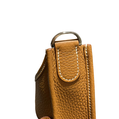 Used HERMÈS Clemence leather Evelyne 29 Shoulder Bag Brown