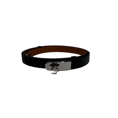 HERMÈS Leather New HERMÈS Leather Kelly Belt Belt Black Belt Black