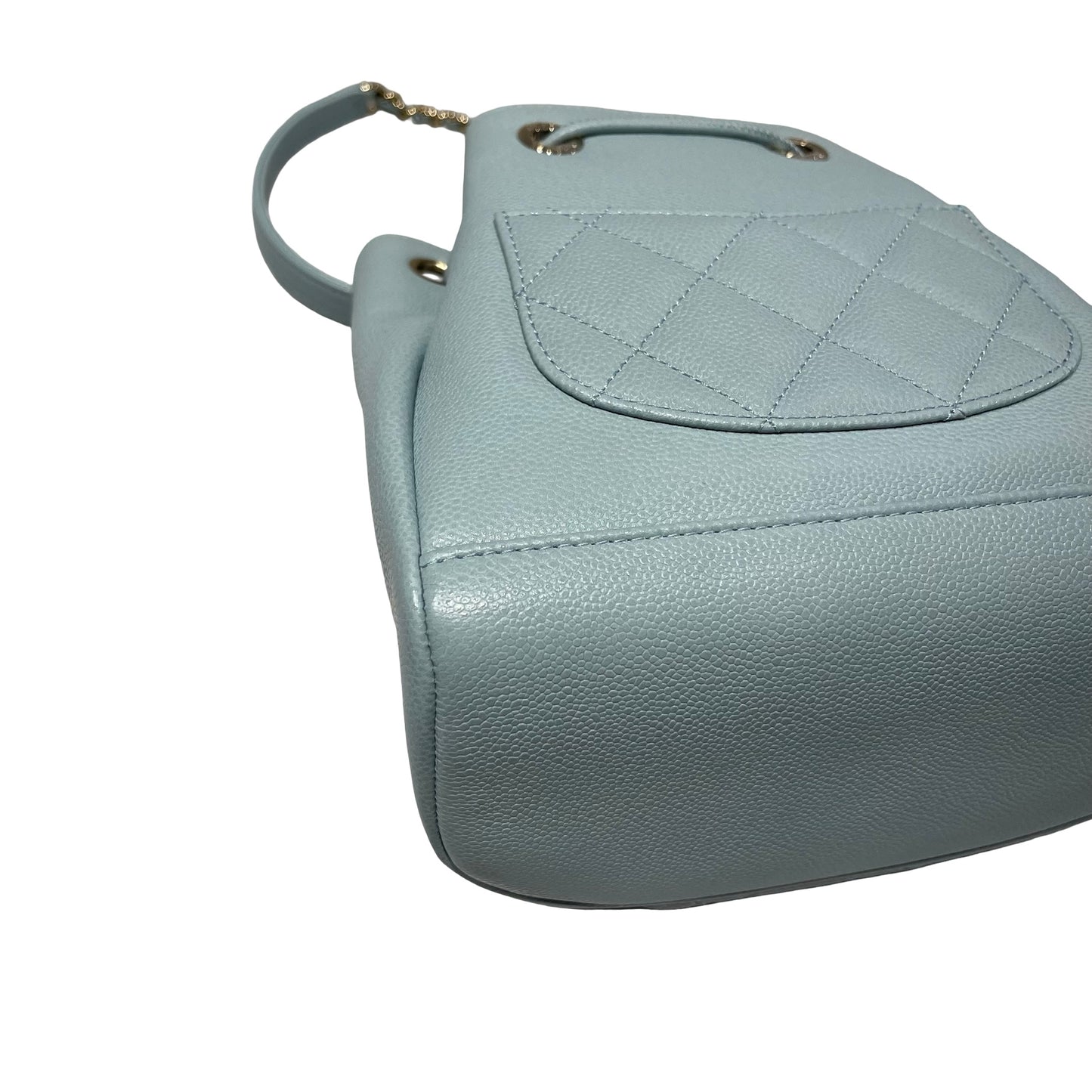 Used CHANEL Cross Body Bag Blue GHW