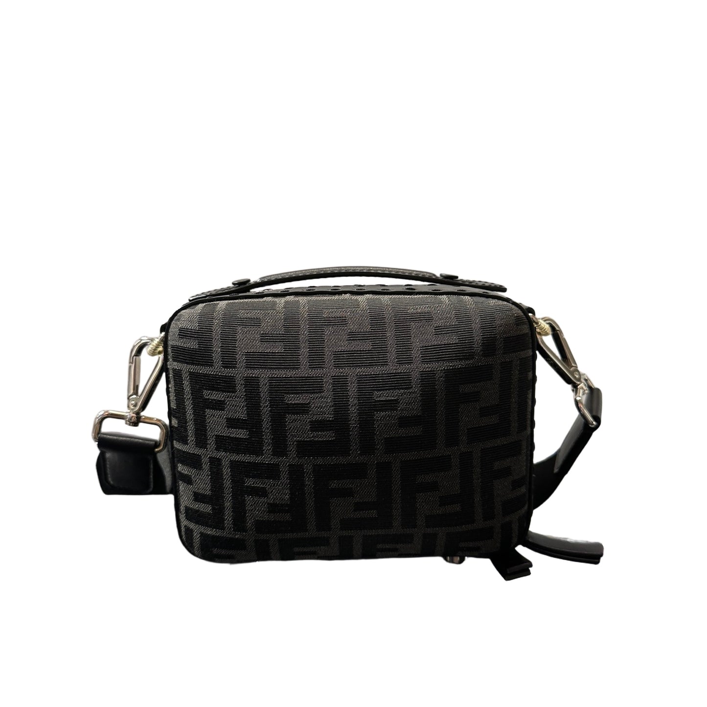 Used FENDI camera chevron Camera Bag Black