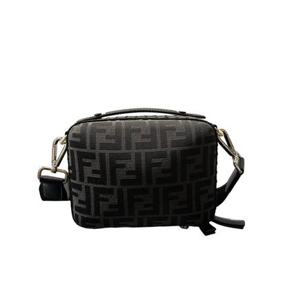 Used FENDI camera chevron Camera Bag Black