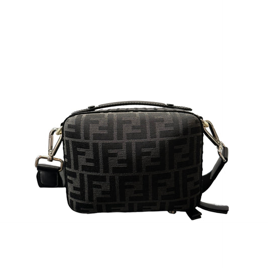 Used FENDI camera chevron Camera Bag Black