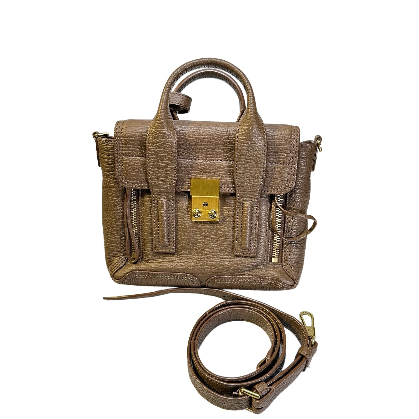 Used 3.1 PHILLIP LIM Textured Leather Pashli Mini Satchel Satchel Brown