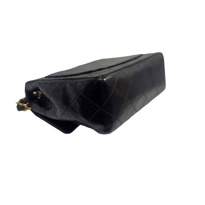 Used CHANEL Matelasse Lambskin Matelasse Shoulder Bag Black Gold