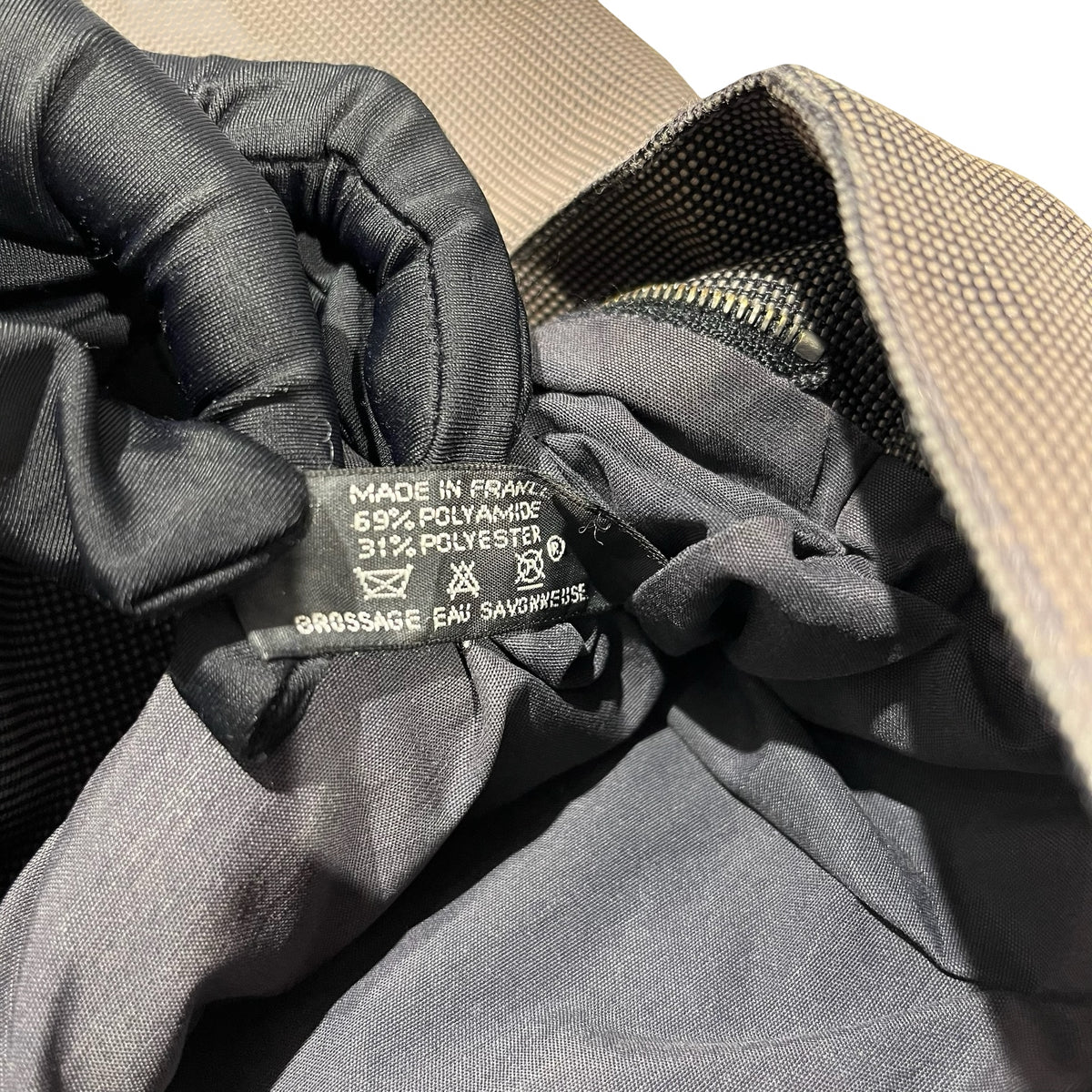 Used HERMES Canvas Herline Tote Tote Bag Grey