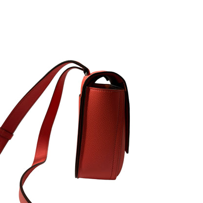 Used HERMÈS Epsom leather MINI DELLA Shoulder Bag 0E Rose Texas