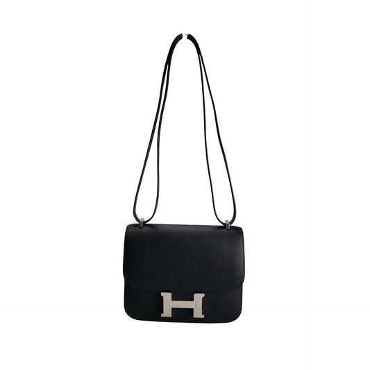 Brand New HERMES Epsom Constance Handbags Black PHW