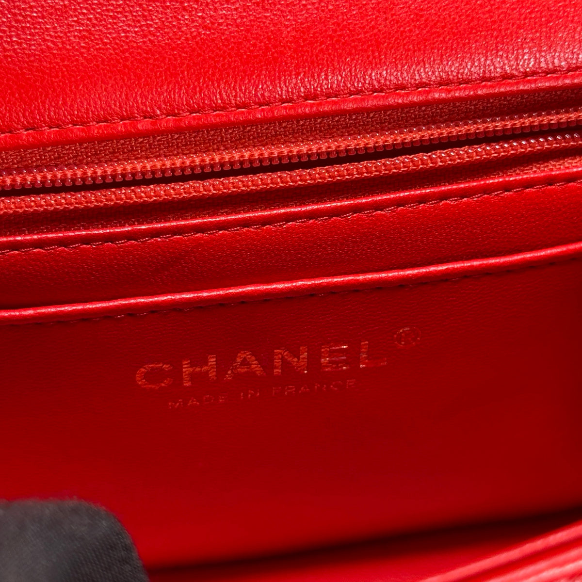 Used CHANEL Mini Flap 17cm Cross body bag Red PHW