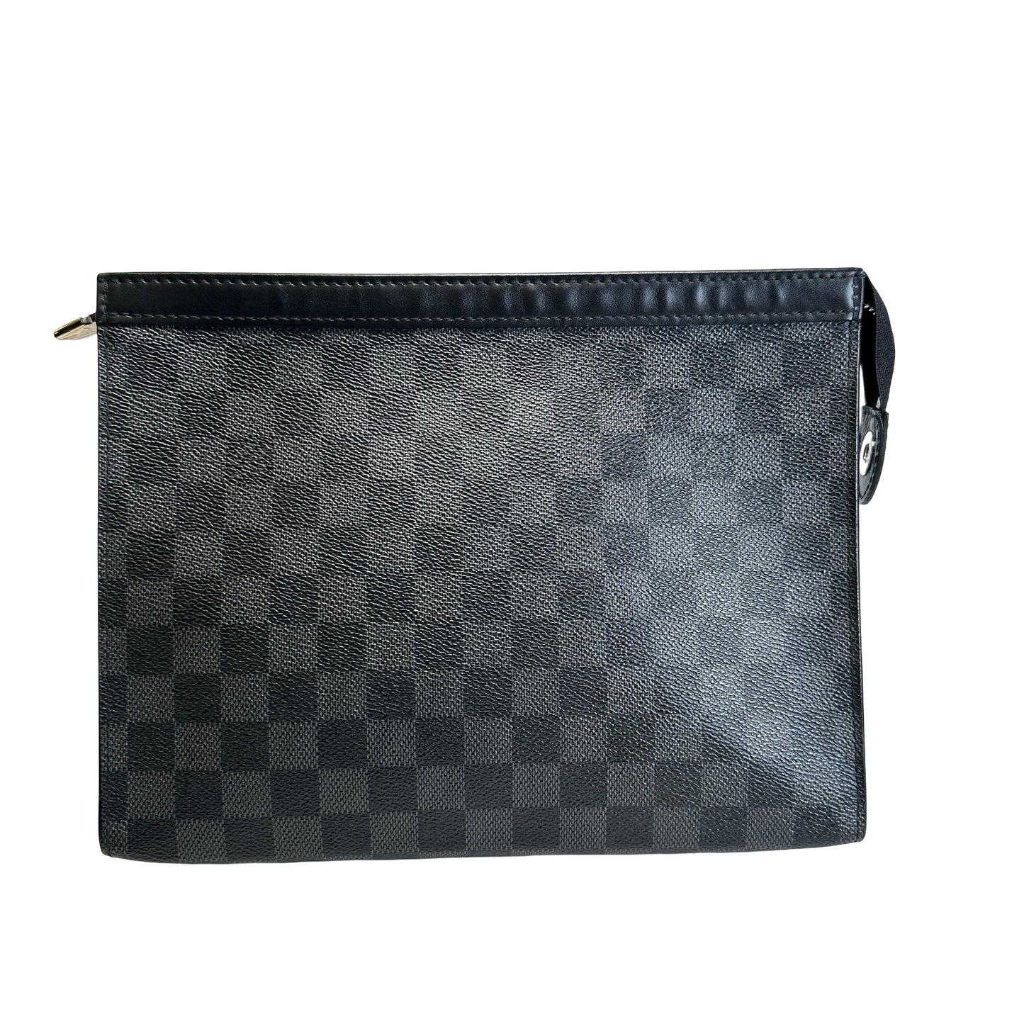 Used LOUIS VUITTON Damier Graphite Canvas Leather Trio Messenger Cross body bag Black Grey
