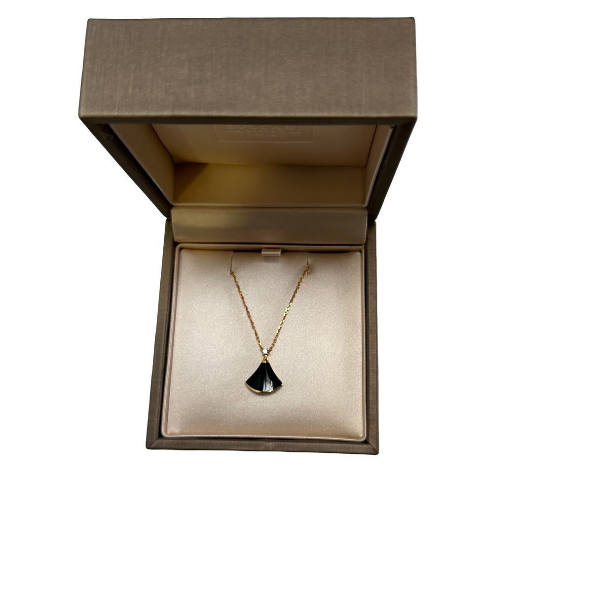 Used BVLGARI Onyx Diamond Divas' Dream Necklace Gold Black