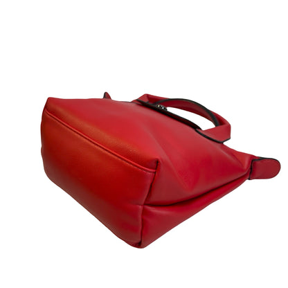 Used LONGCHAMP Leather Le Pliage Handbag Red