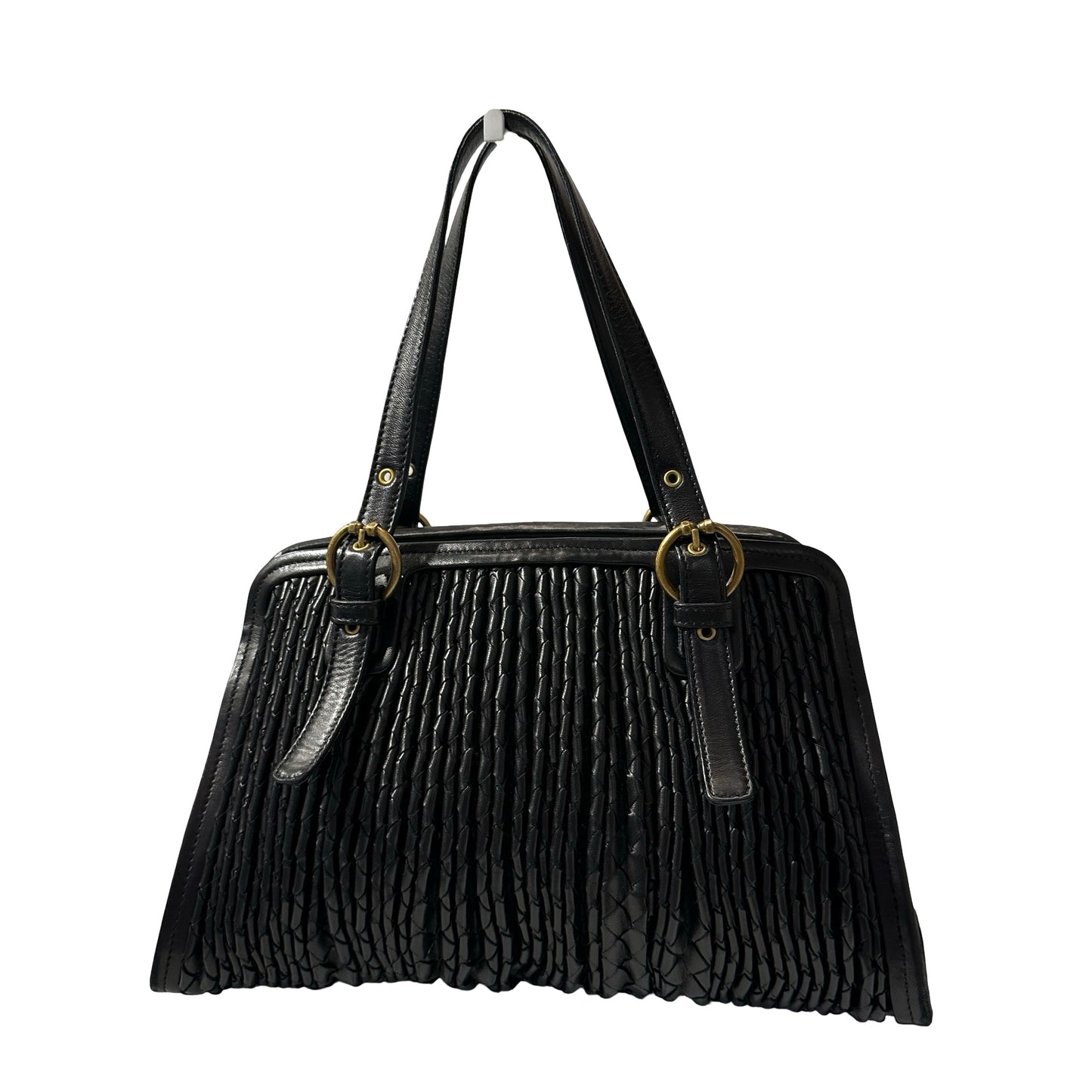 Used Bottega Veneta Shoulder Bag Black GHW