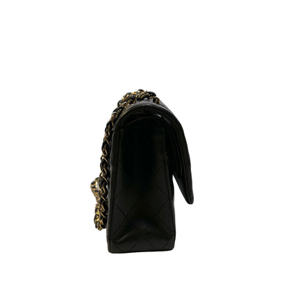 Used CHANEL Lambskin CF25 Shoulder Bag Black