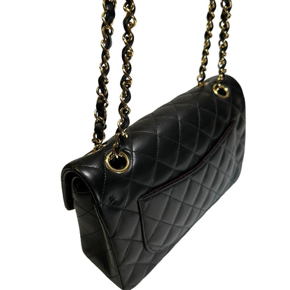Brand New CHANEL Quilted Lambskin Classic Flap Chain Shoulder Bag Black GHW