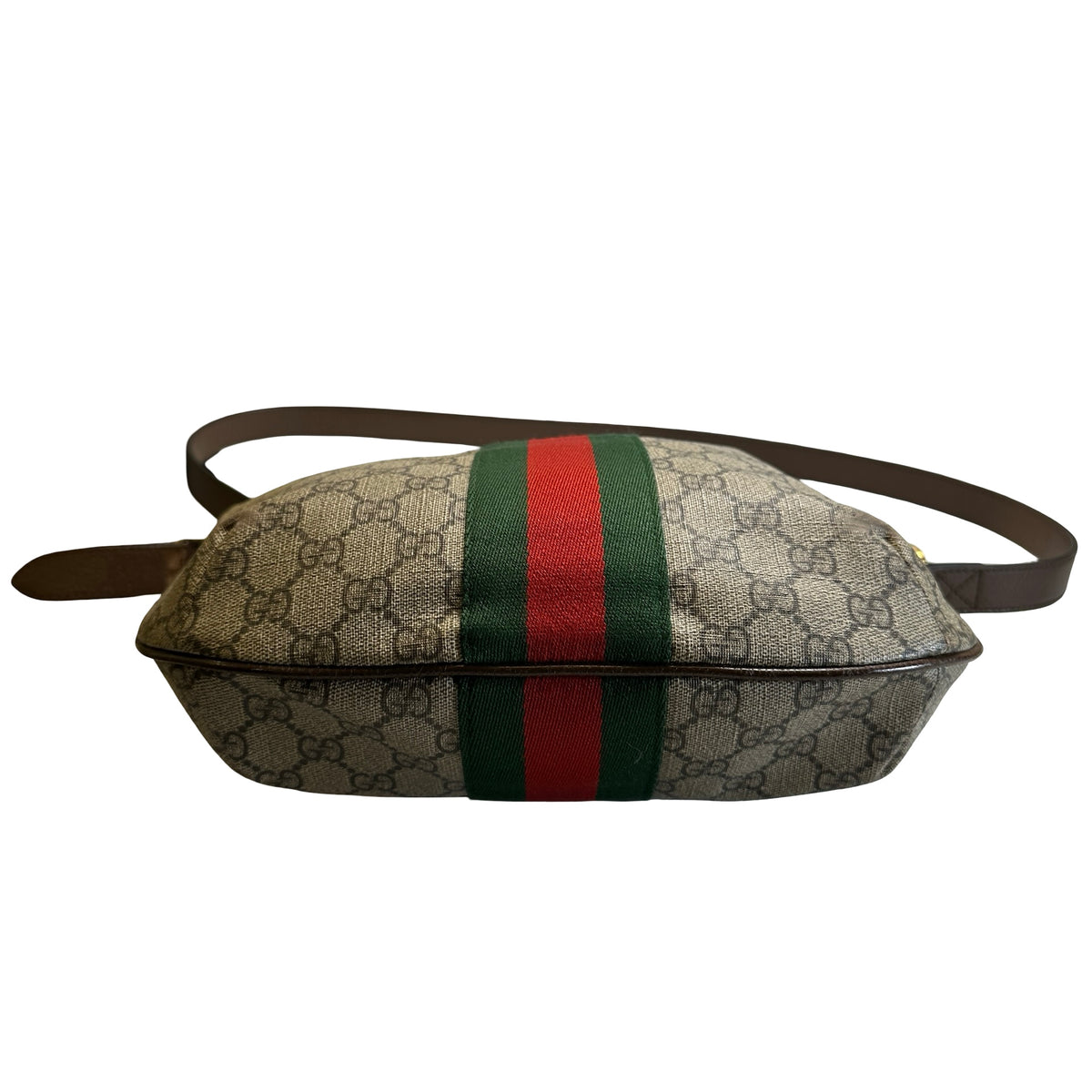 Used GUCCI GG Supreme Web Ophidia Shoulder Bag Beige Brown Green Red