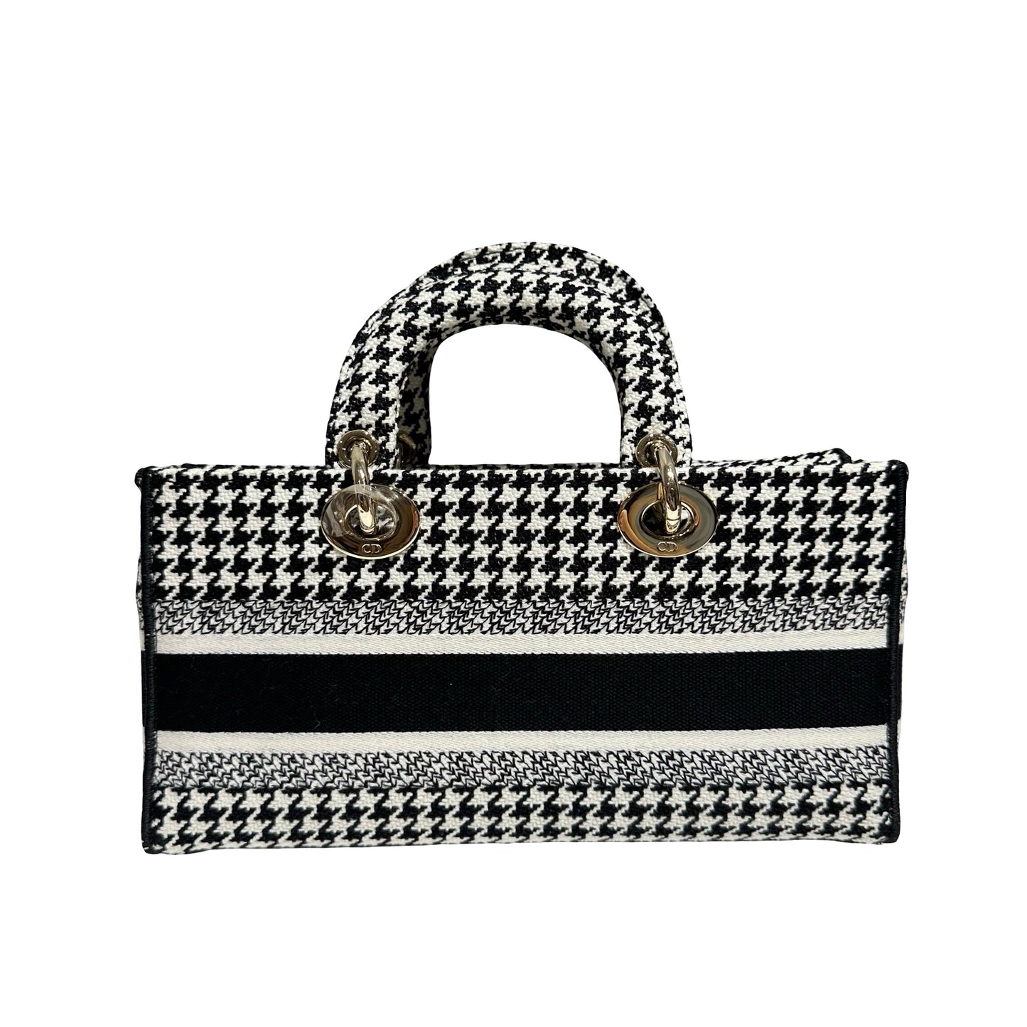 DIOR D-JOY MEDIUM CANVAS HOUNDSTOOTH GHW [3000160]