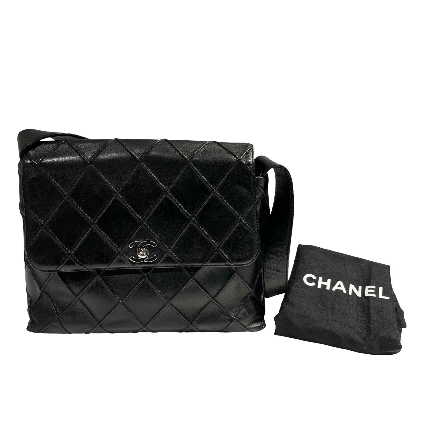 CHANEL QUILTED VINTAGE BLK SHOULDER BAG [3001101]