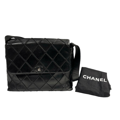 CHANEL QUILTED VINTAGE BLK SHOULDER BAG [3001101]