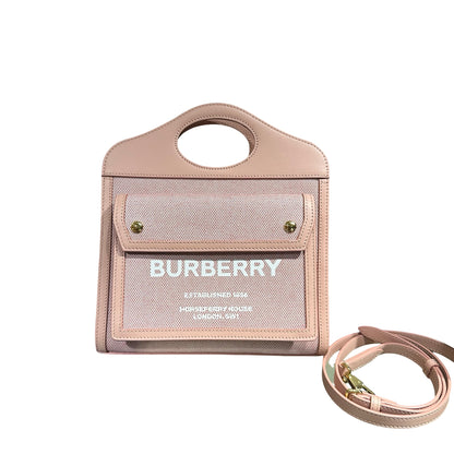 BURBERRY MINI POCKET PINK CANVAS GHW [30001117]