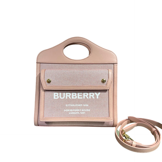 BURBERRY MINI POCKET PINK CANVAS GHW [30001117]