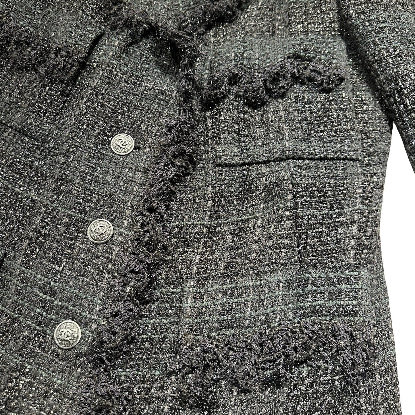 CHANEL BLACK TWEED JACKET [20002012]