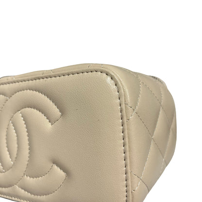 CHANEL BEIGE GHW VANITY WITH HANDLE [3000689]