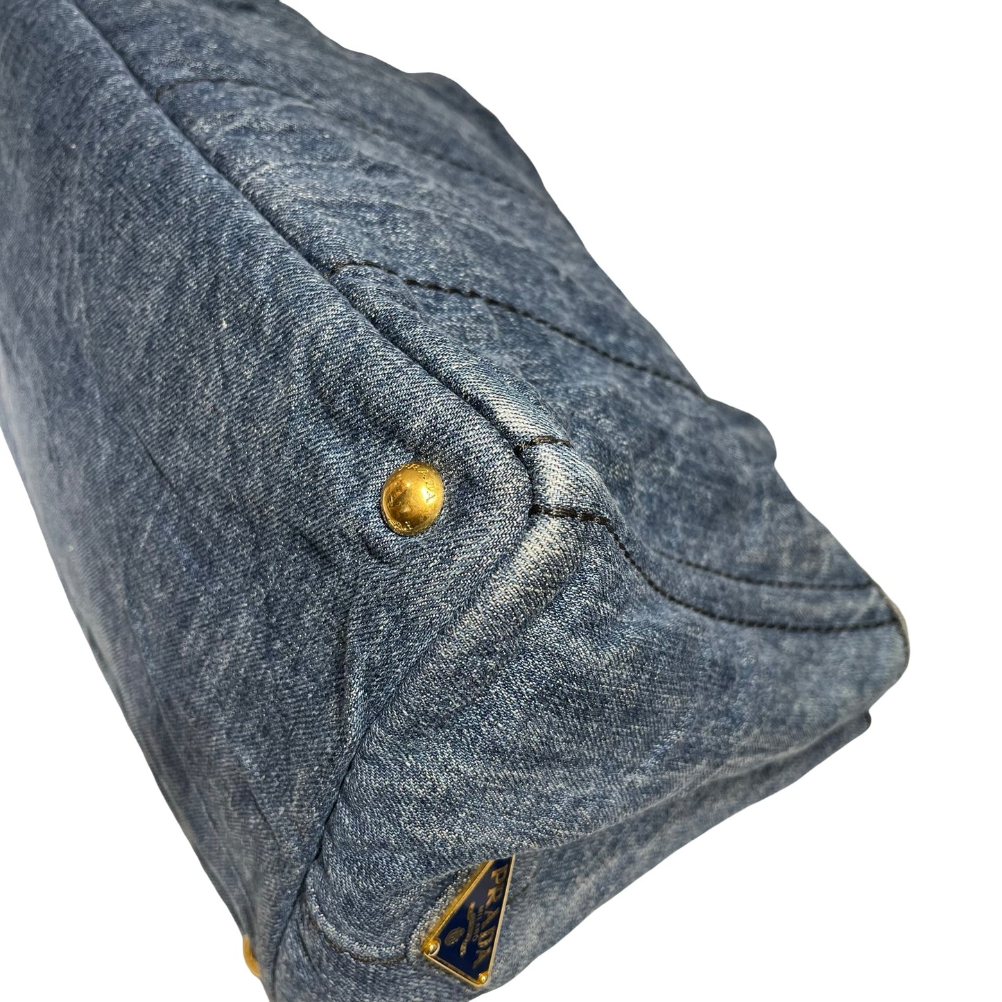PRADA CANAPA HANDBAG DENIM GHW [3001064]