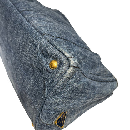 PRADA CANAPA HANDBAG DENIM GHW [3001064]