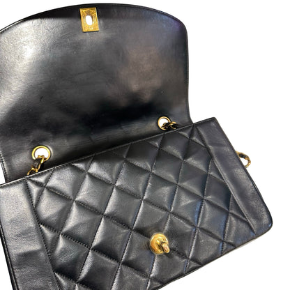 CHANEL DIANA LAMBSKIN BLACK GHW [2000039]