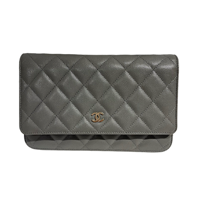 CHANEL WOC GRAY CAVIAR GHW [3000669]