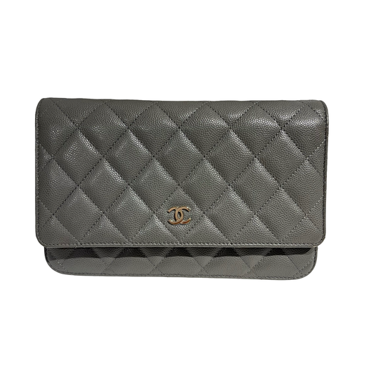 CHANEL WOC GRAY CAVIAR GHW [3000669]